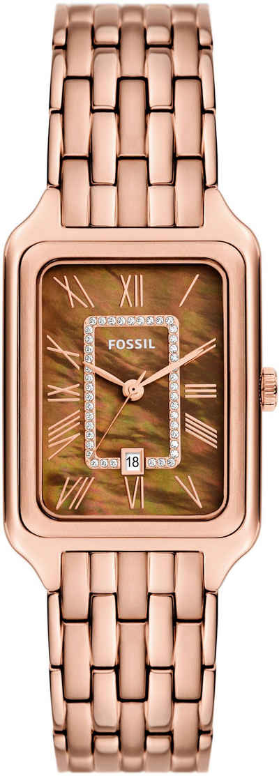 Fossil Quarzuhr RAQUEL, ES5323, Armbanduhr, Damenuhr, Datum, analog