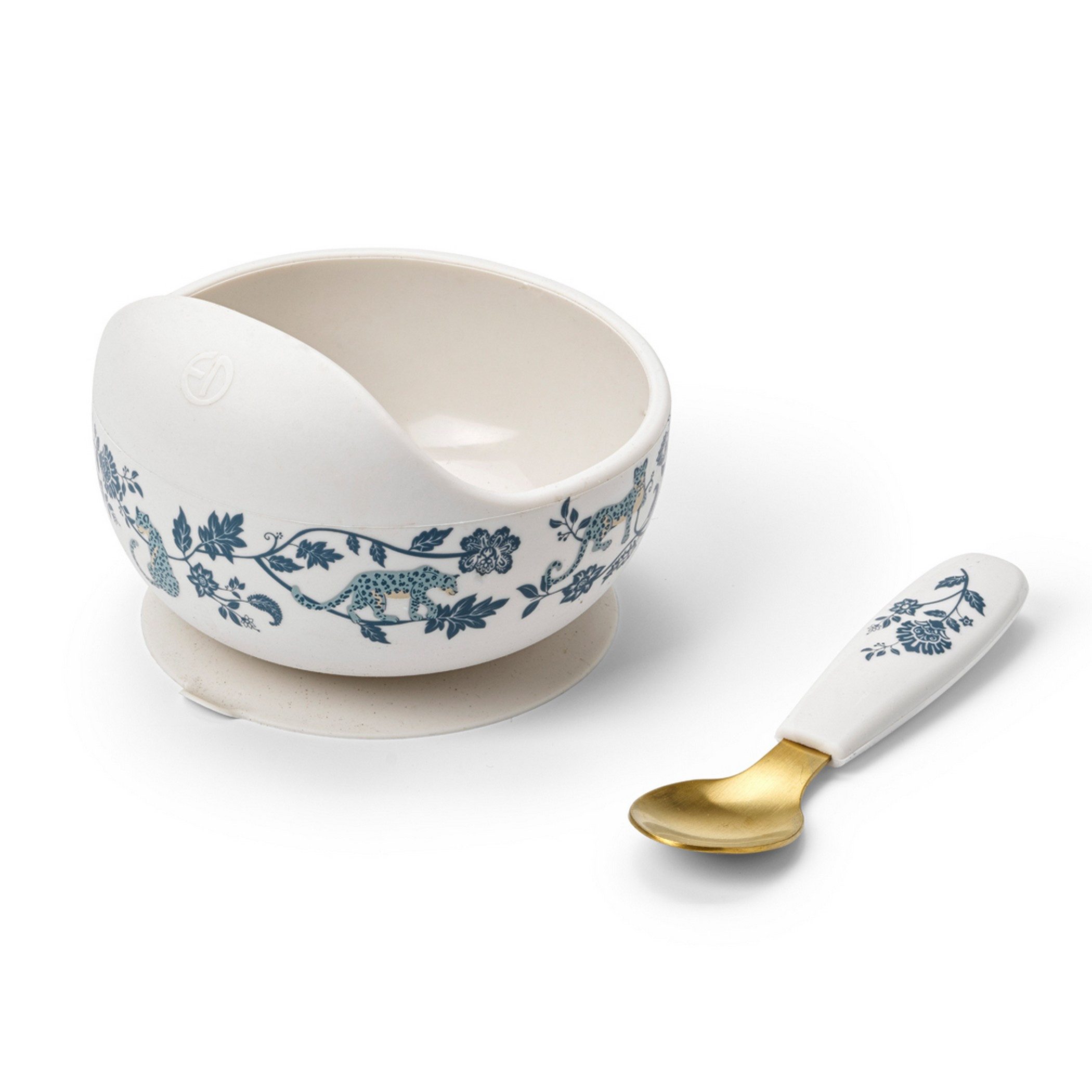 Elodie Детская посуда-Set Schüsselset Fütterset, 2 Teile - Garden Leo Toile Ø12cm (2-tlg), 1 Personen, Silikon