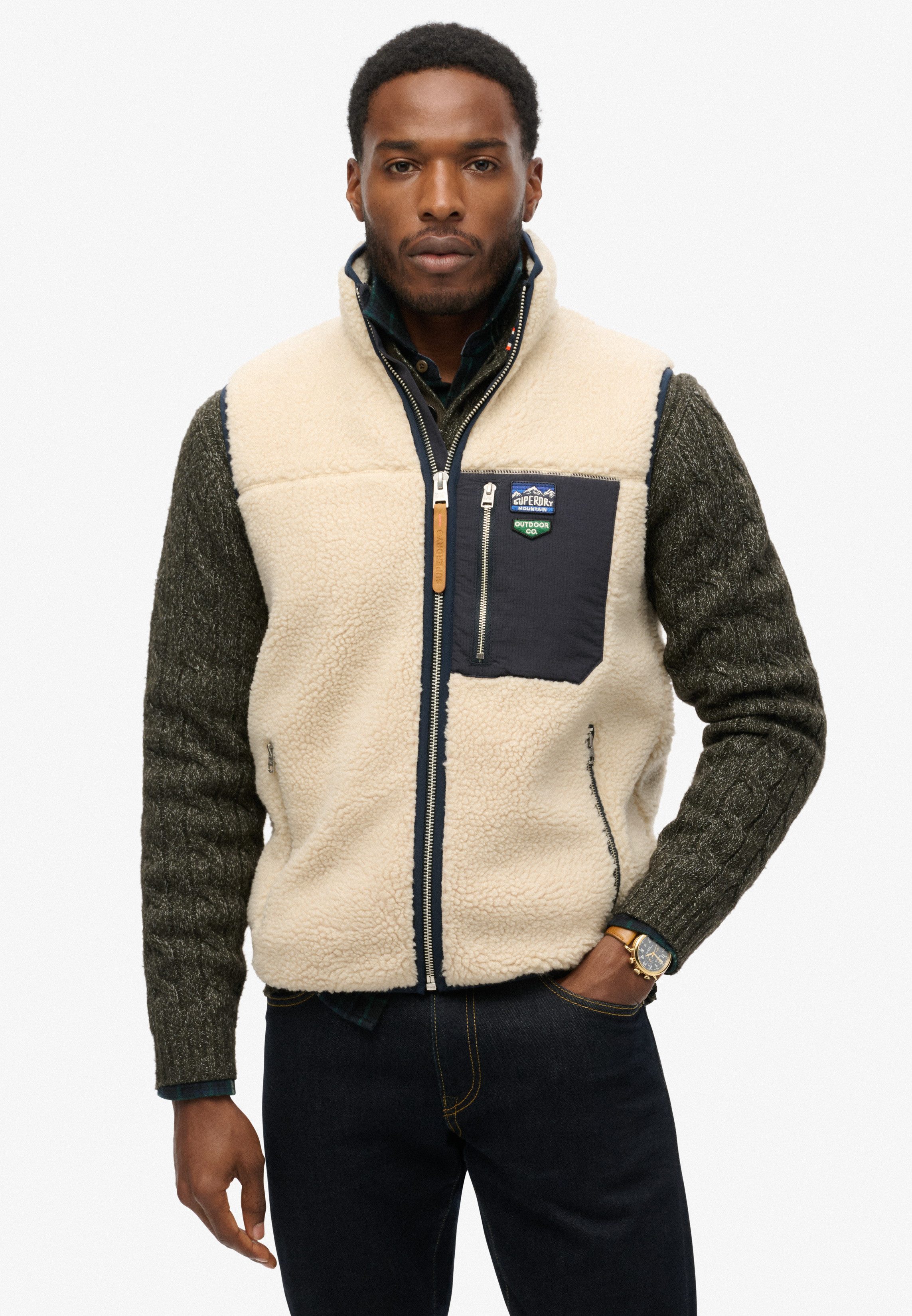 Superdry Steppweste VINTAGE RETRO FLEECE GILET günstig online kaufen