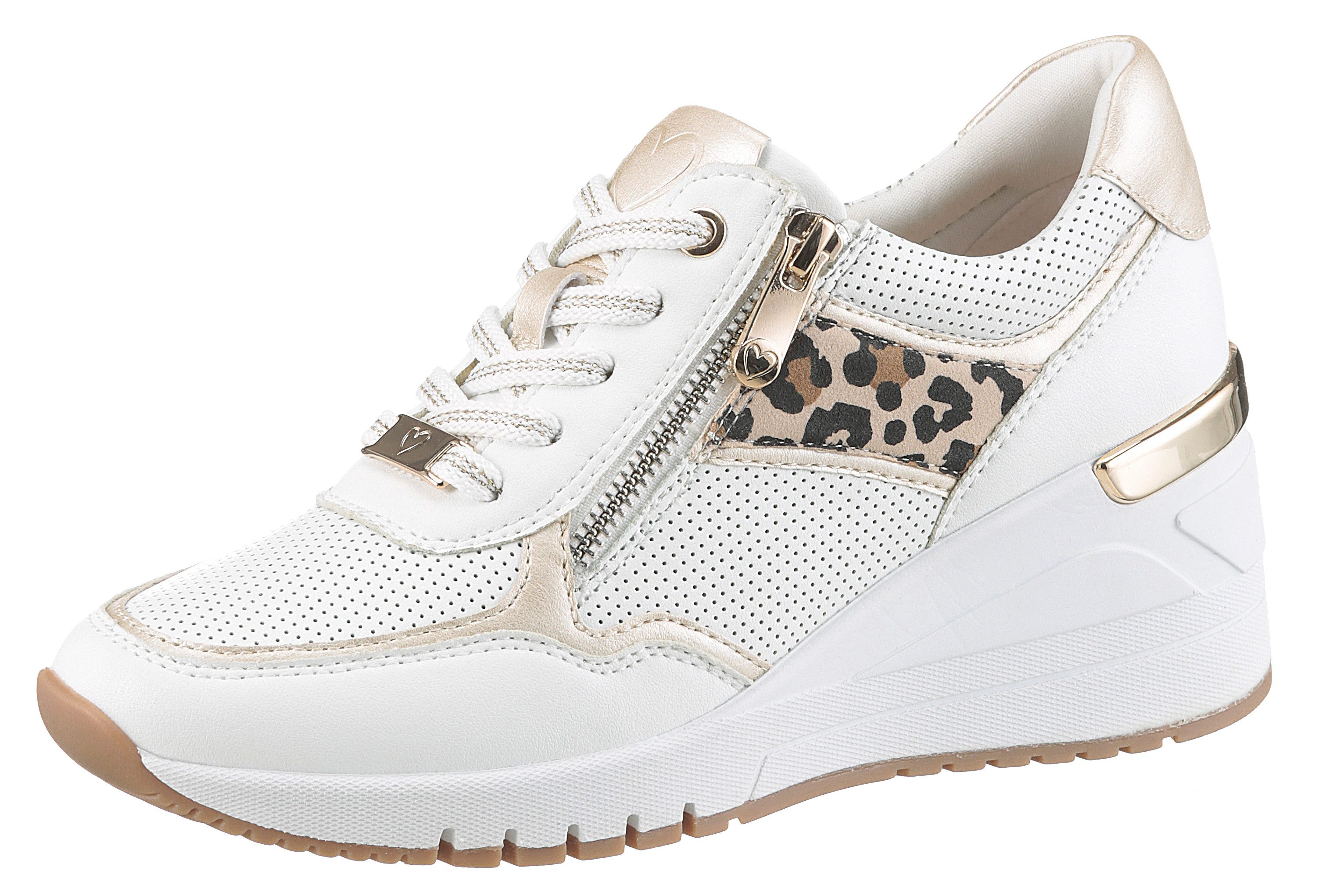 MARCO TOZZI Keilsneaker, Freizeitschuh, Halbschuh Schnürschuh mit Außenreiß günstig online kaufen