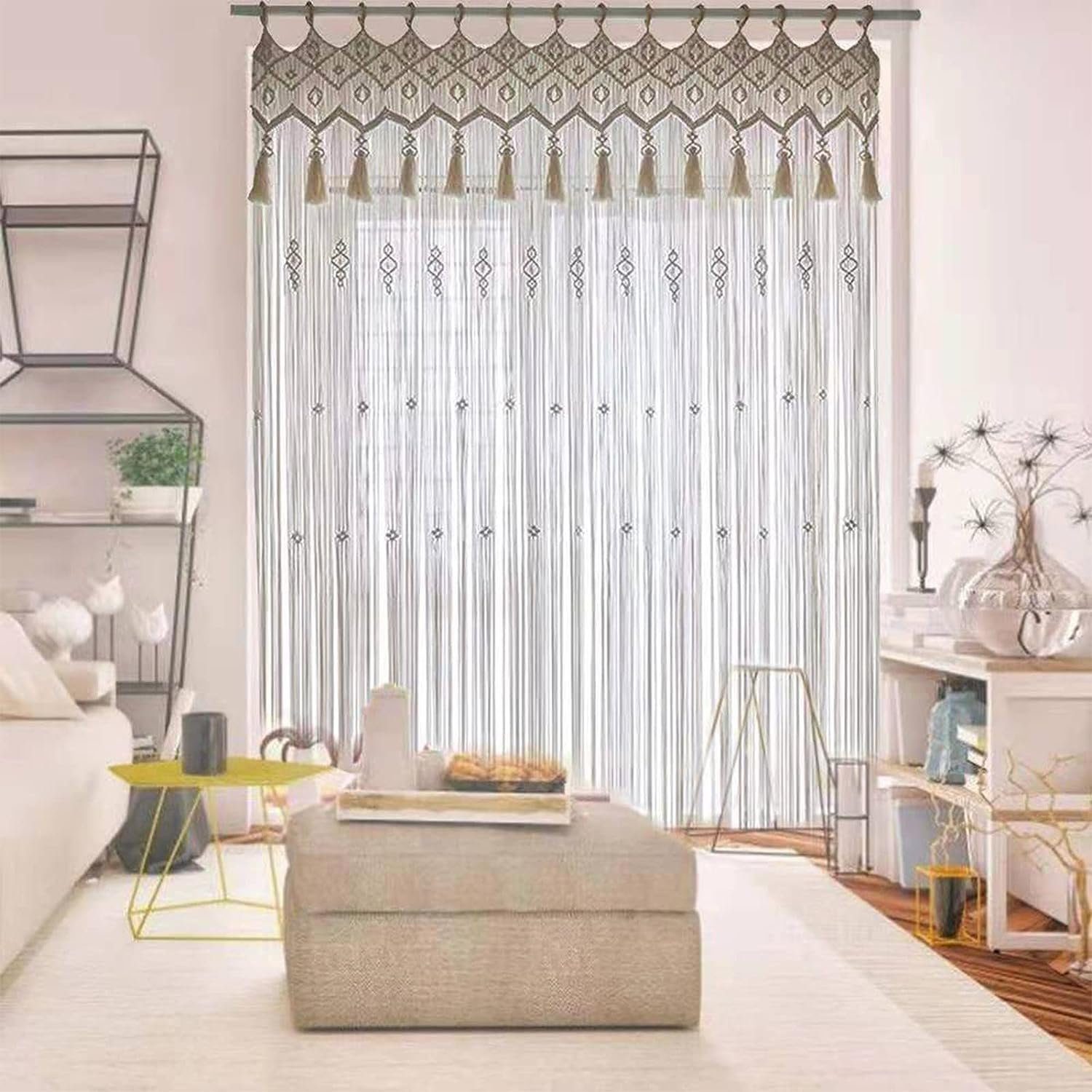 DOPWii Wandteppich Wandbehang Tapisserie,Handgewebte Makramee Vorhang,Boho günstig online kaufen