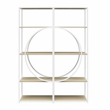 loft24 Bücherregal Farnsworth, Standregal mit 4 offenen Fächern, Metallrahmen, Höhe 168 cm