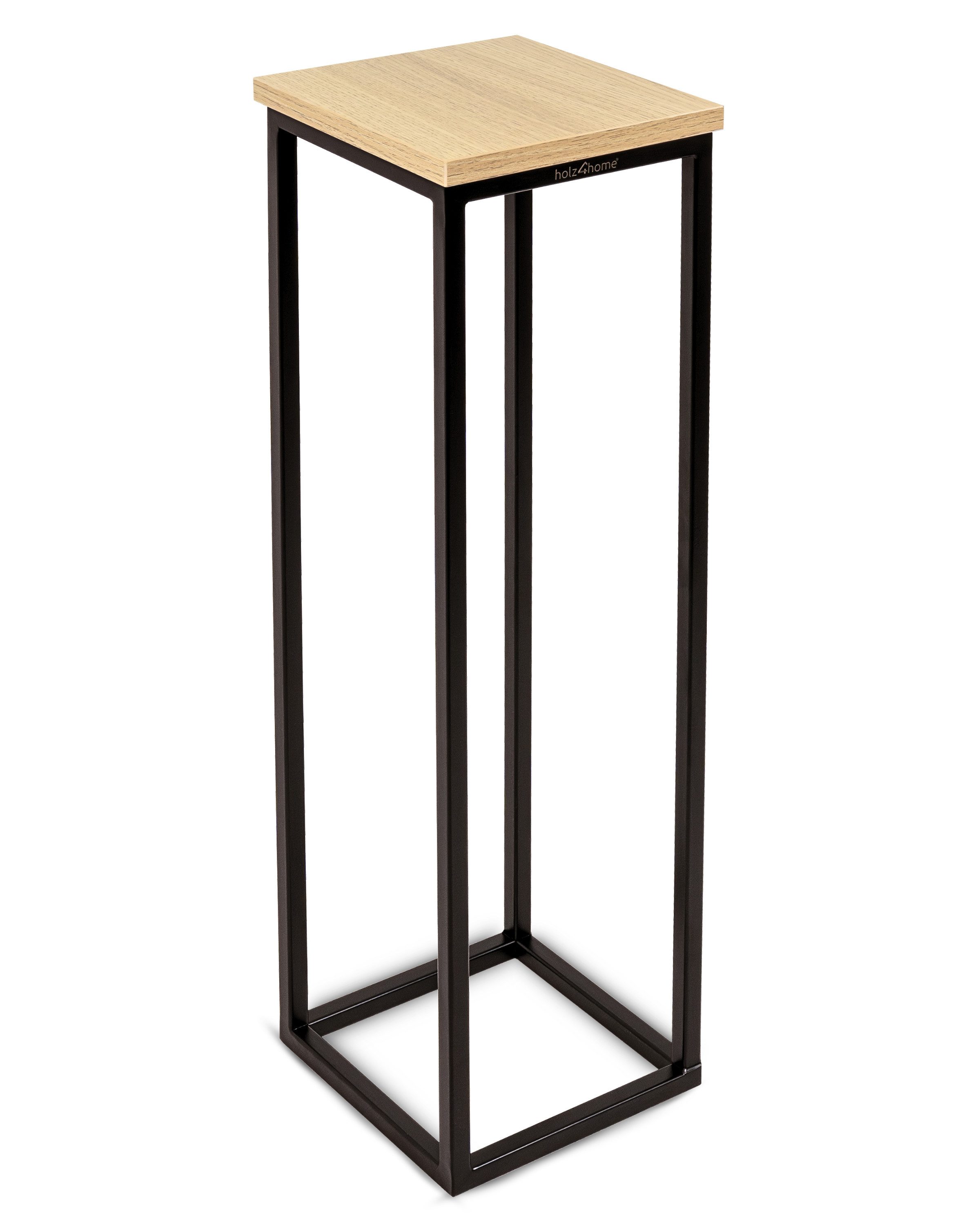 holz4home® Blumenständer Dekoständer MDF Sonoma Eiche mit Metallgestell
