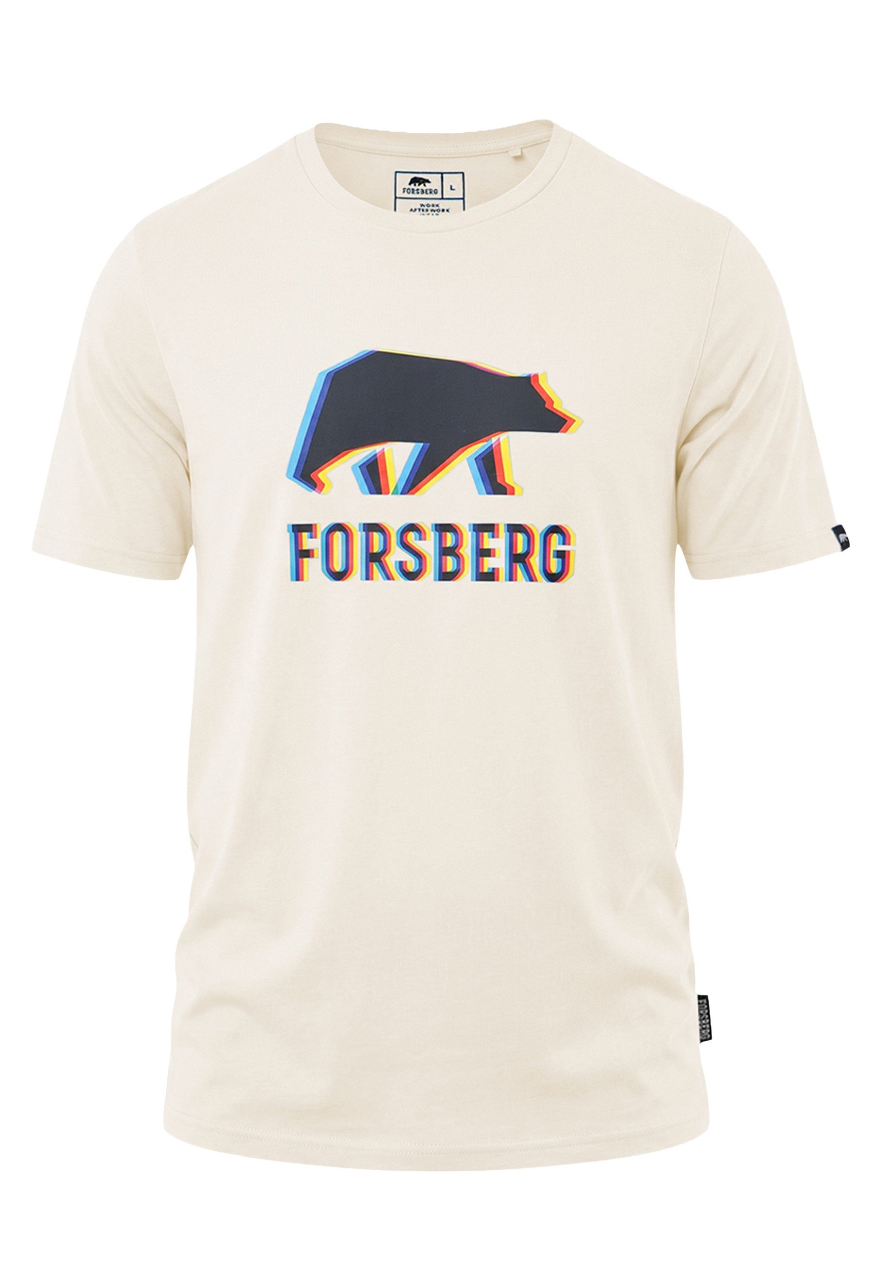 FORSBERG T-Shirt mit schwarzem Anaglyph-Logo
