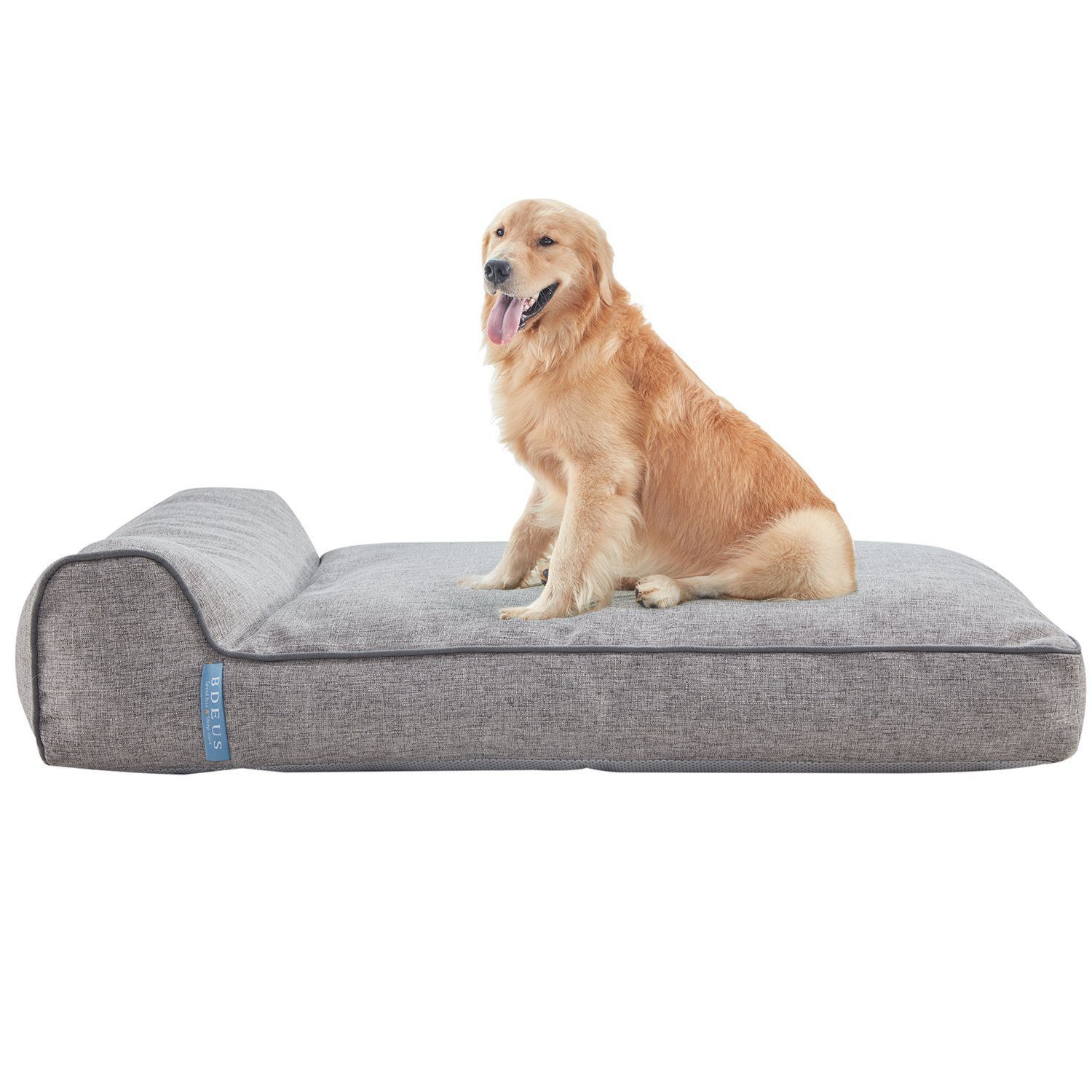 TopMeow Tierbett Orthopädisches Hundebett mit Kopfstütze, Polyester, waschb günstig online kaufen