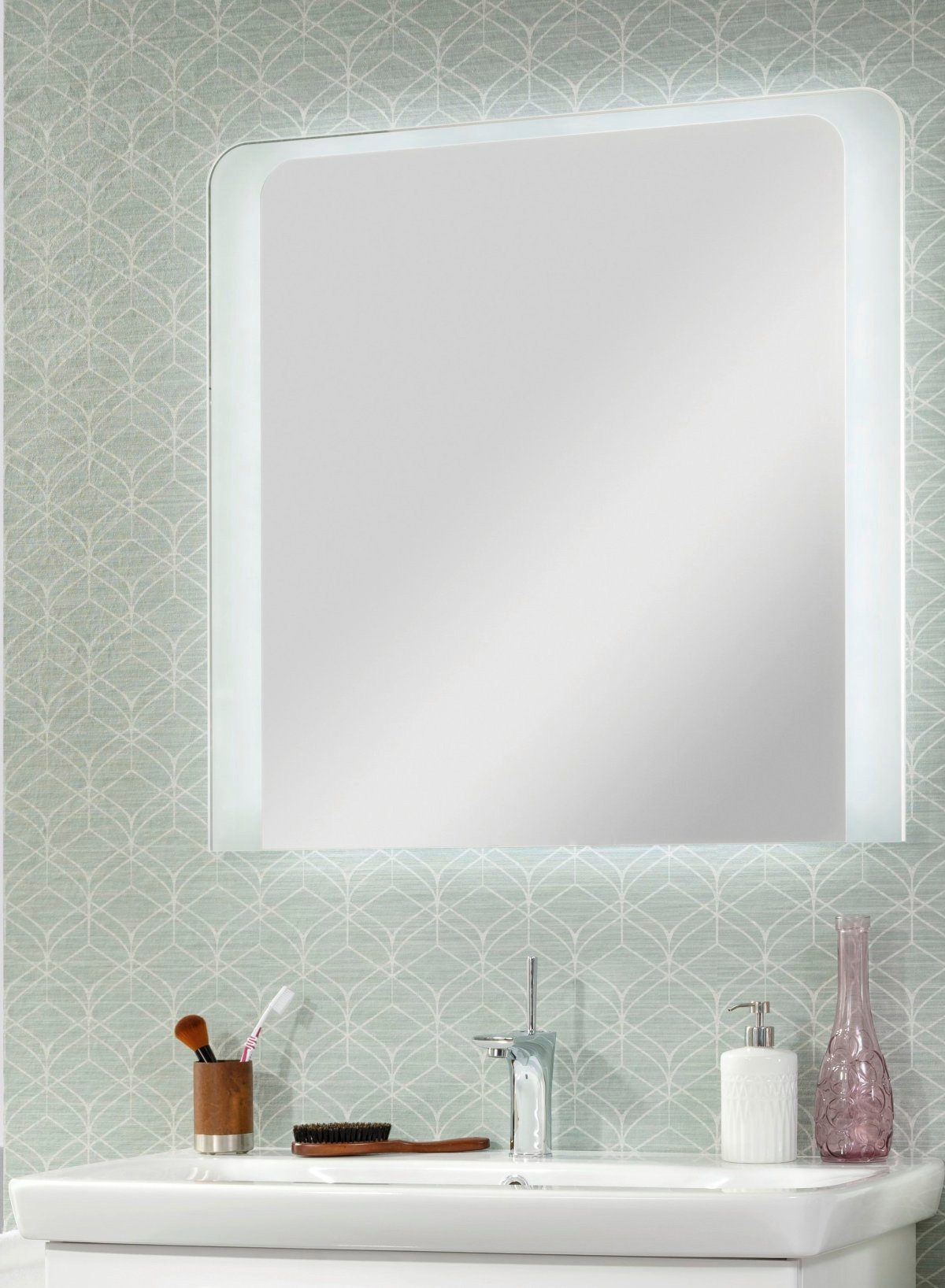 Badmöbel MI Spiegelelement Badspiegel FACKELMANN (1-St), 80 LED