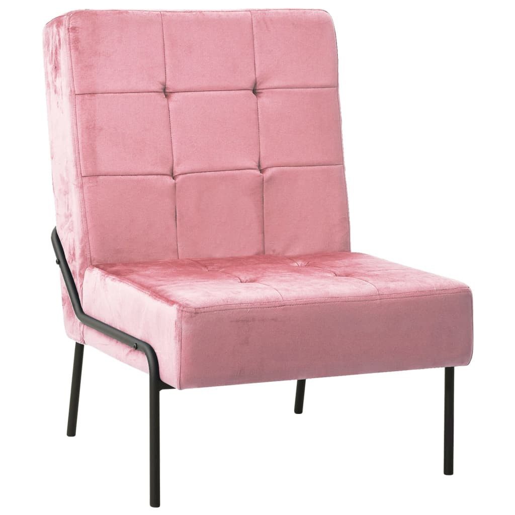 furnicato Polsterstuhl Stylischer Relaxstuhl Rosa und Schwarz 65 x 79 x 87 cm (1 St)