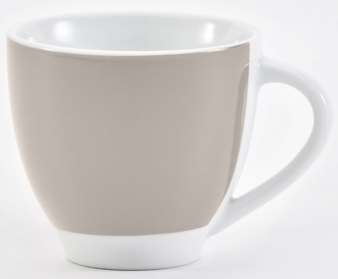 van Well Tasse Vario, 6-tlg., Porzellan, spülmaschinen- und mikrowellengeeignet, 6-teilig