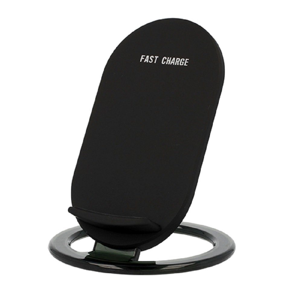 Induktives Ladegerät Schwarz Wireless Charger Qi Wireless mit Stand Wireless Charger