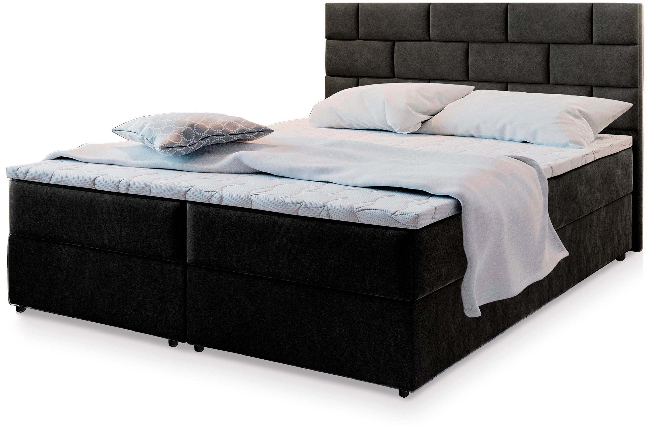 Masseno Boxbett KERLO 160x200 cm mit Bonell Matratze und Topper günstig online kaufen