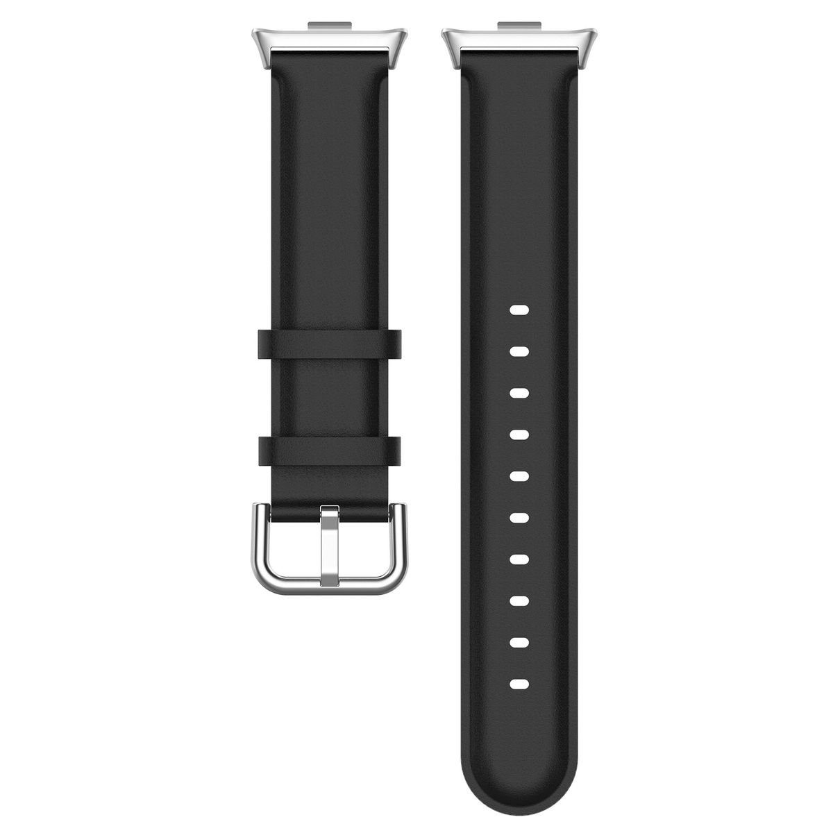 Wigento Smartwatch-Armband Für Watch 8 Pro Band 4 Kunst-Leder Mi / Xiaomi Redmi Armband Schwarz
