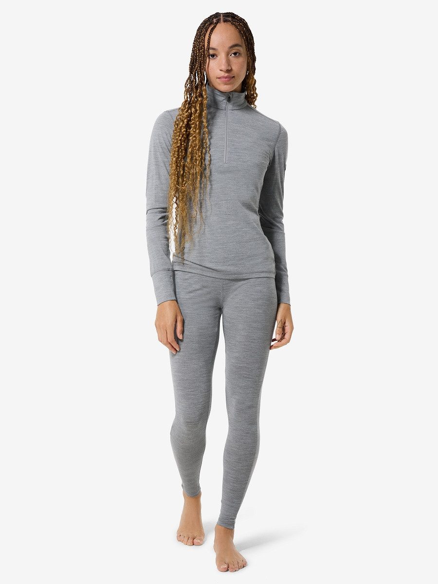 SUPER.NATURAL Funktionsshirt Merino Longsleeve W TUNDRA175 ZIP 1/4 funktioneller Merino-Materialmix