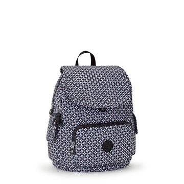 KIPLING Rucksack CITY PACK S, Blacklish Tile, mit Magnetverschluss, für Freizeit und Büro