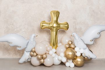 partydeco Folienballon, Folienballon Kreuz 63x91cm Gold