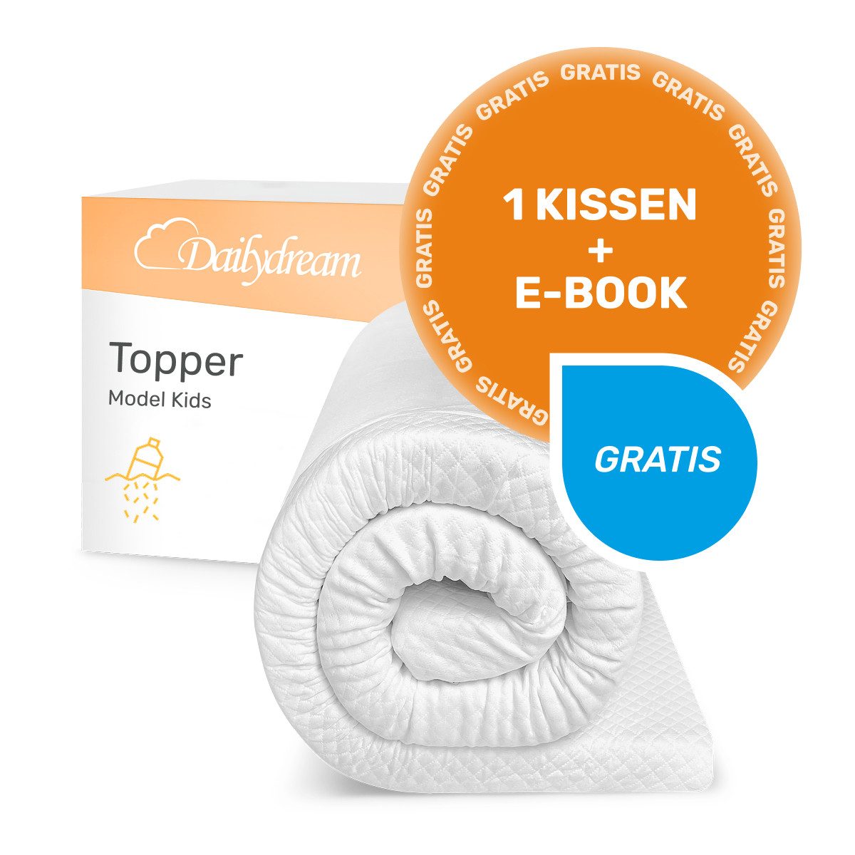 Dailydream, Topper Dailydream viscoelastische Matratzenauflage “Model Kids M” mit Memory, 5 cm hoch