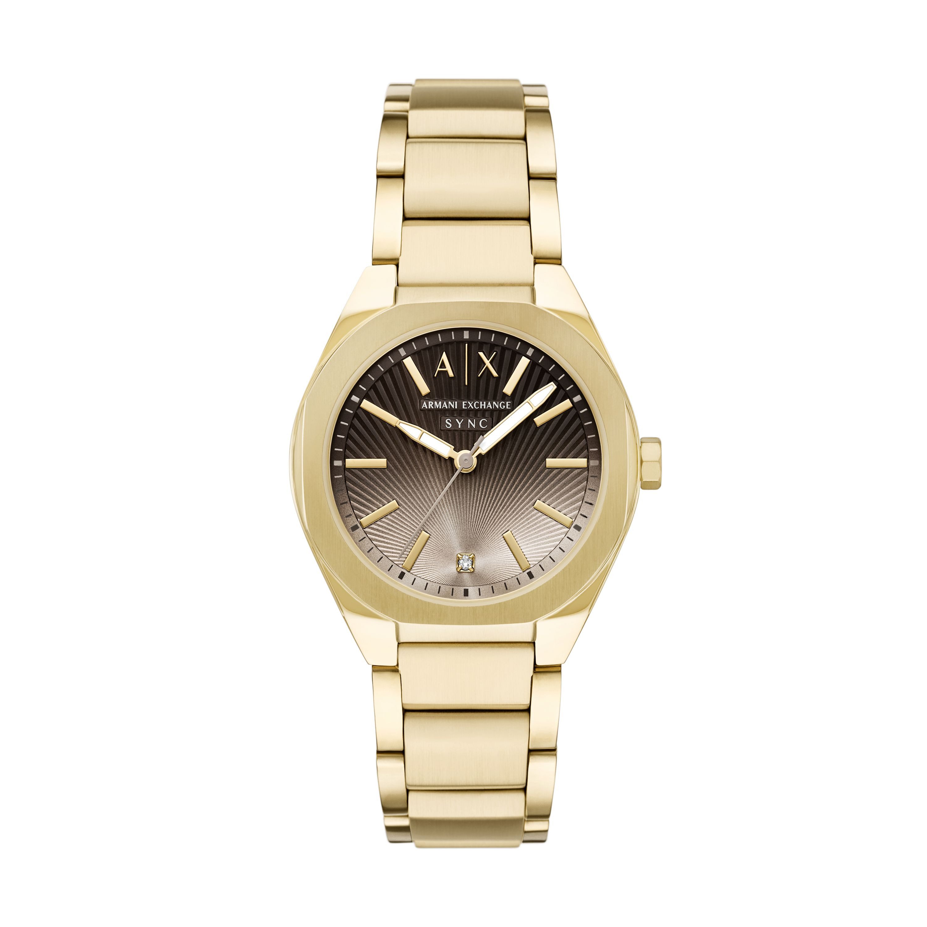 ARMANI EXCHANGE Quarzuhr AX6031, Armbanduhr, Damenuhr, Edelstahlarmband, analog, Diamant