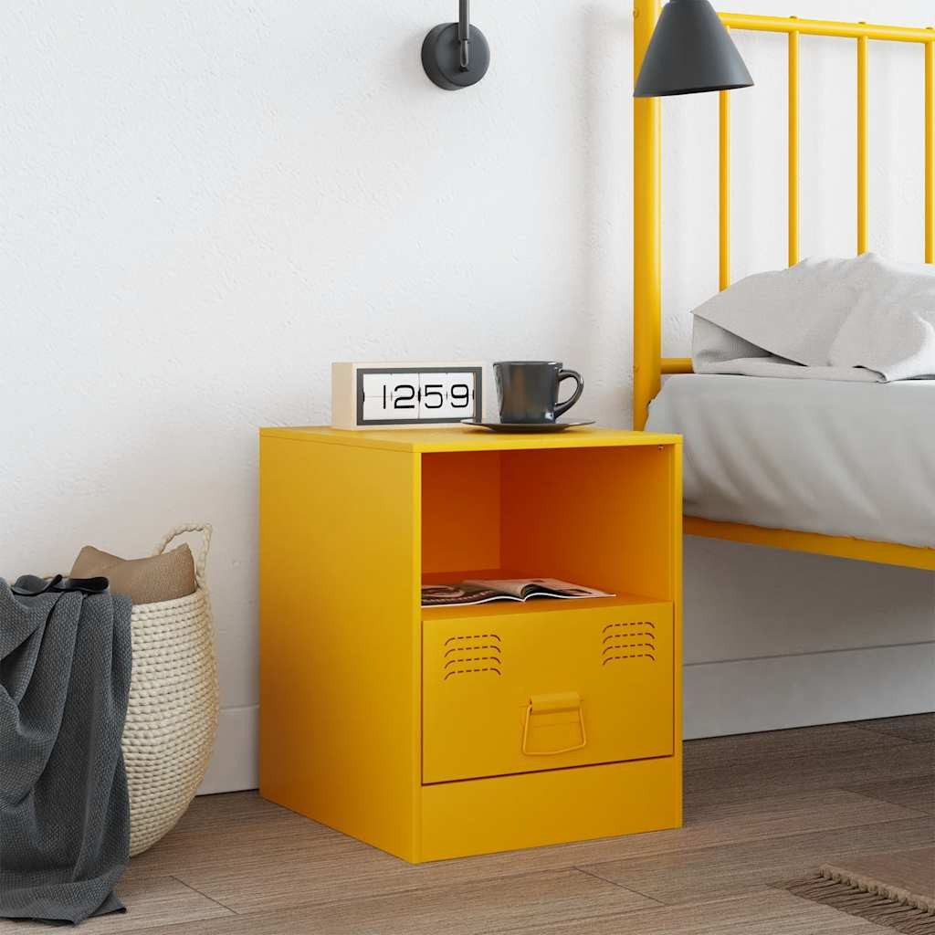 vidaXL Nachttisch Nachttisch Senfgelb 34,5x39x44 cm günstig online kaufen