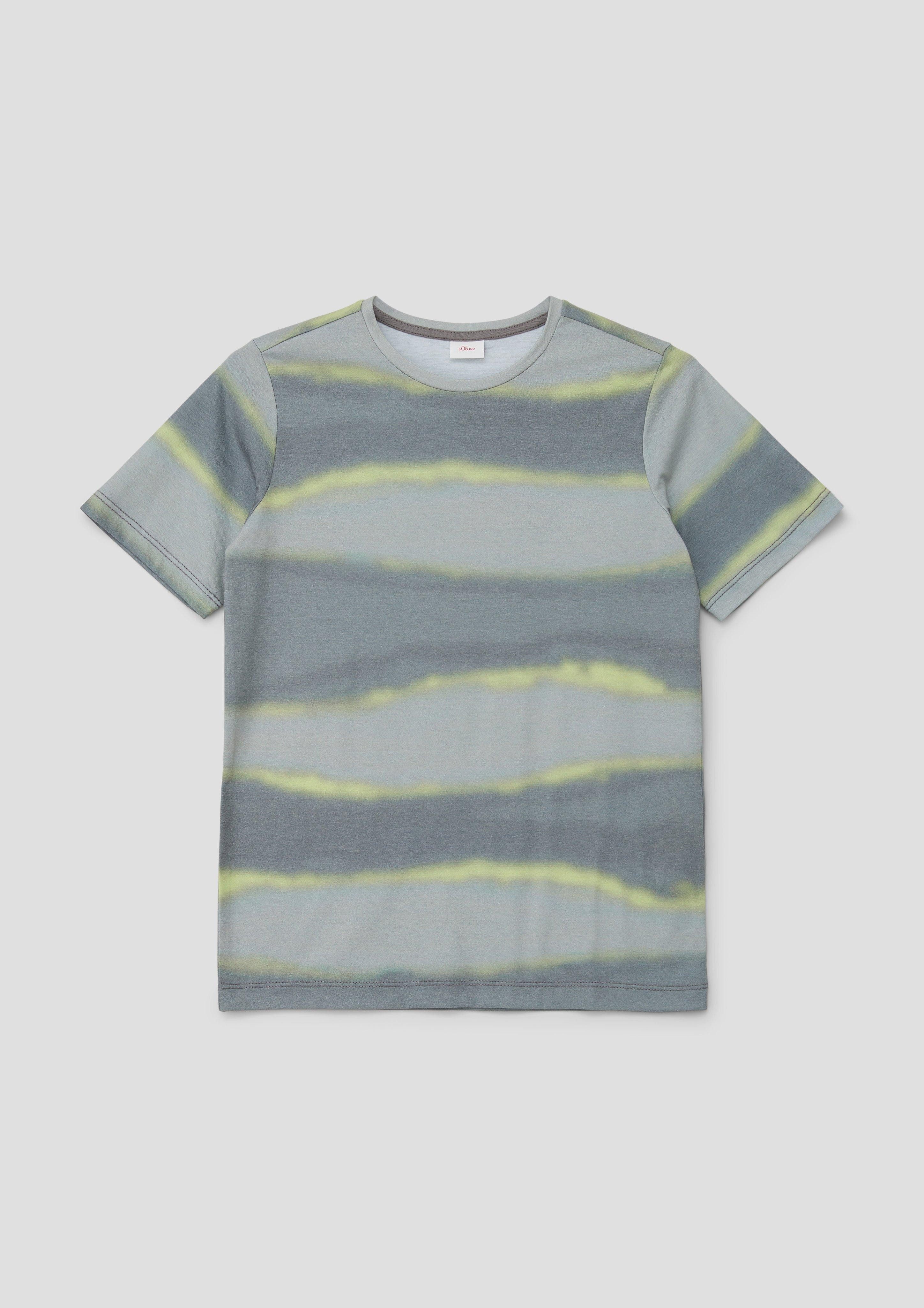 s.Oliver Kurzarmshirt T-Shirt mit All-over-Print