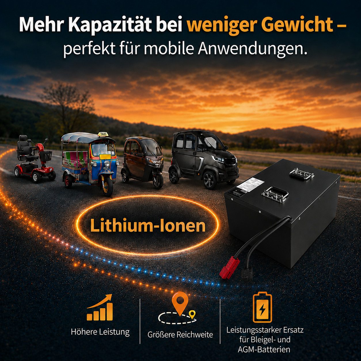 TZIpower 60V 100Ah Alugehäuse Akkupack Pedelec e-bike Akku Umbausatz Scooter PV Akkupacks (60 V), Metallgehäuse