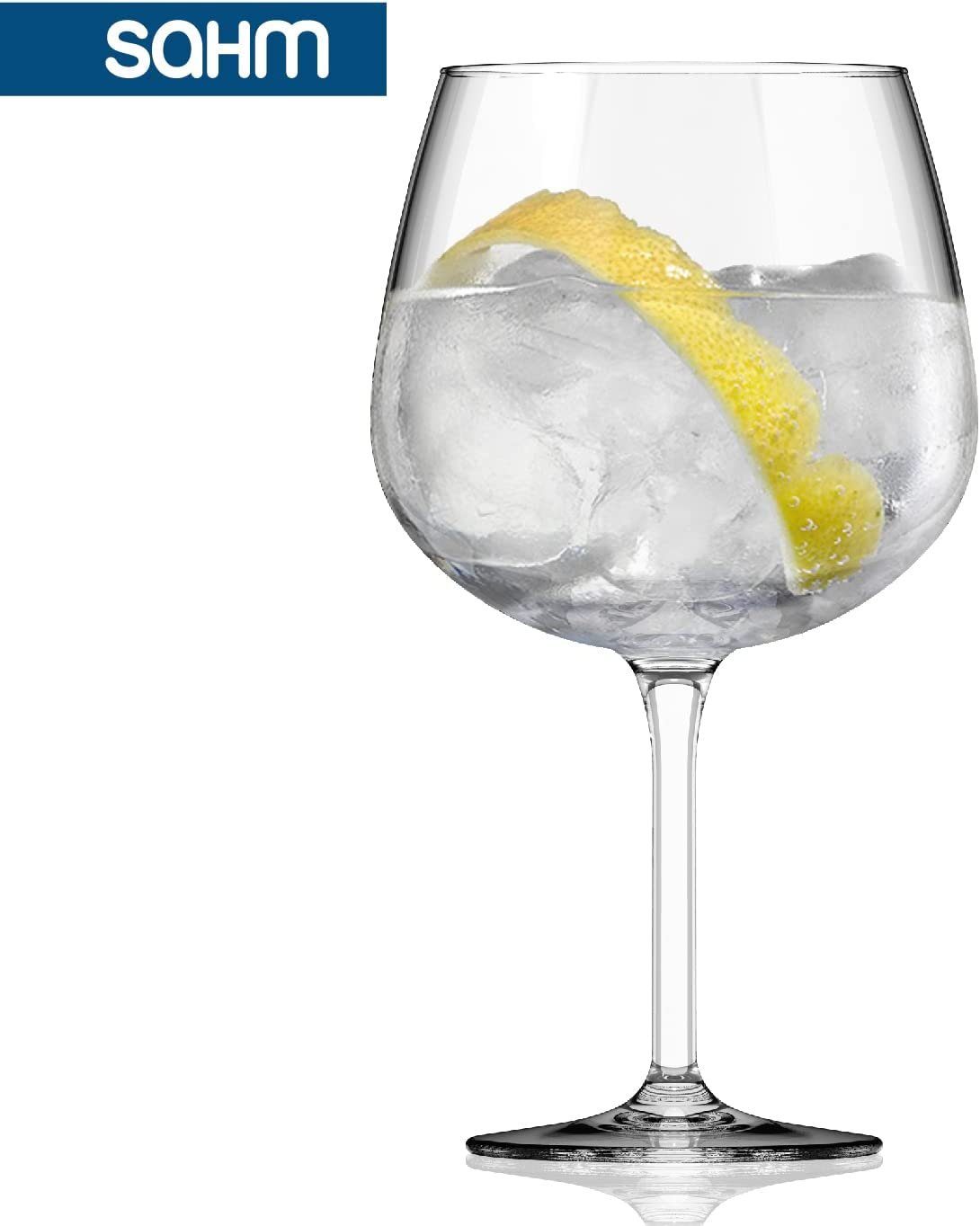 SAHM Cocktailglas Sahm Bauchiges Gin Gläser Set (6 STK) - Große Ballon Gläser, 6-tlg., Edles Glas, 100% recyclebar.