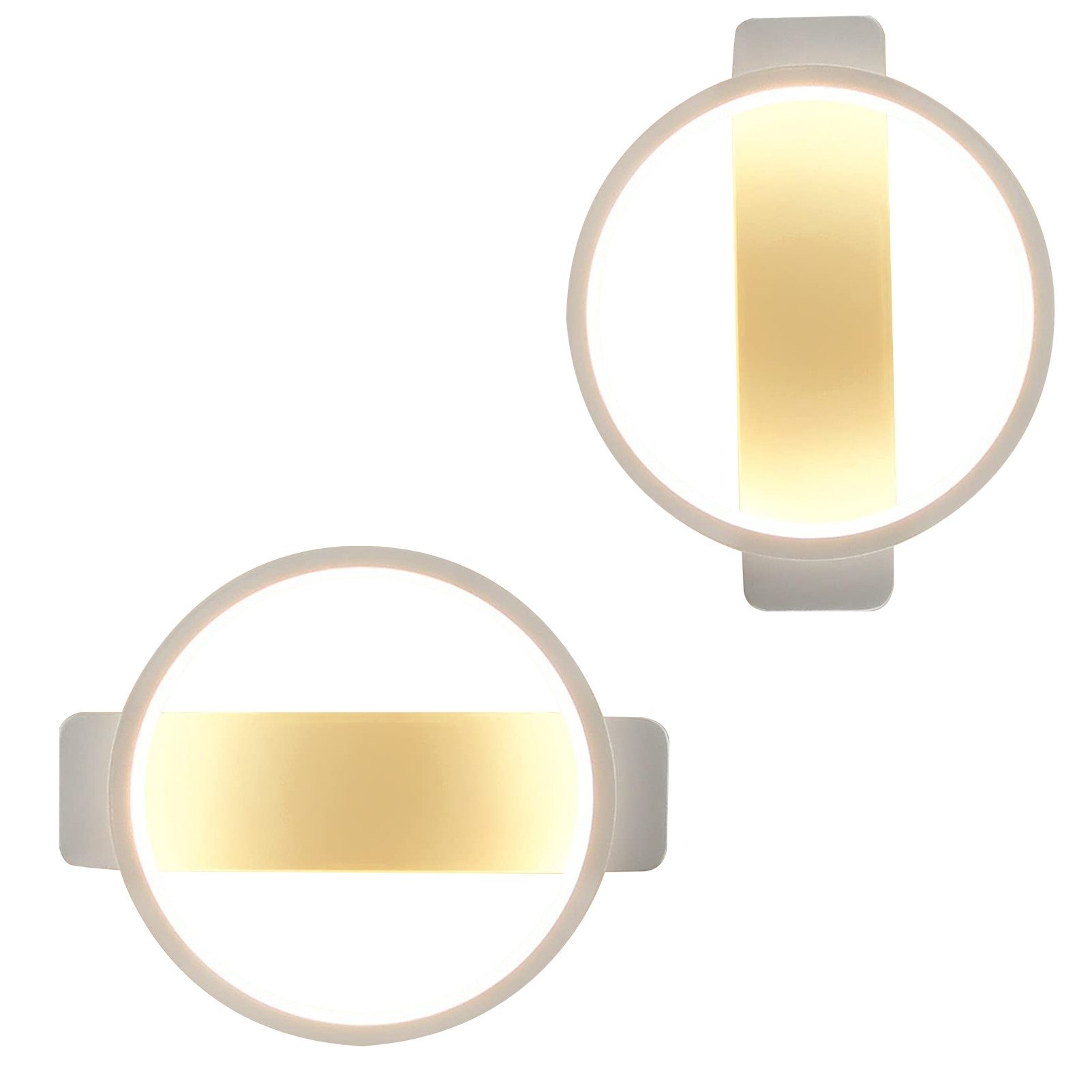 ZMH LED Wandleuchte Innen Modern LED Wandlampe 7W Warmweiß 3000K, 2 Stücke, günstig online kaufen