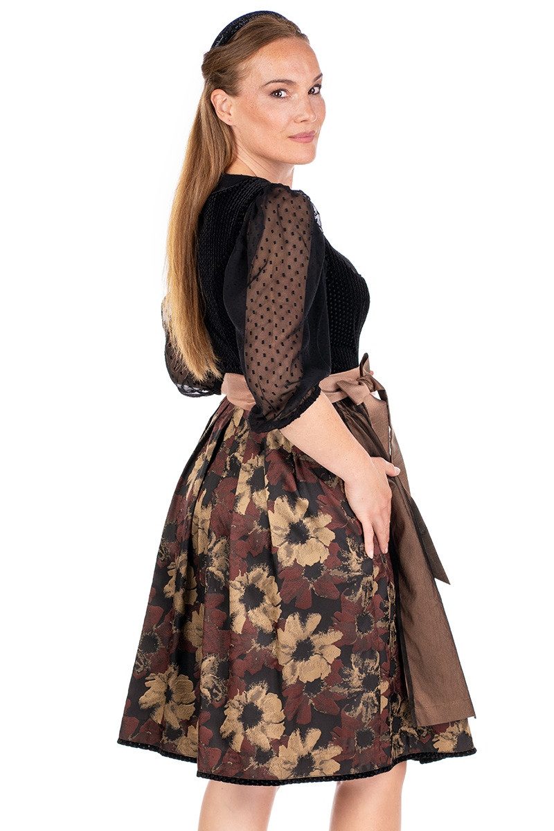 Spieth & Wensky Dirndl Samt Dirndl 2tlg. - GALATEA - schwarz