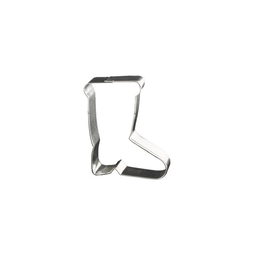 LARES Ausstechform Stiefel - 10 cm - aus Weißblech - für Kekse, Plätzchen und Lebkuchen, Weißblech, lebensmittelecht - für kleine und große Backfans - Made in Germany