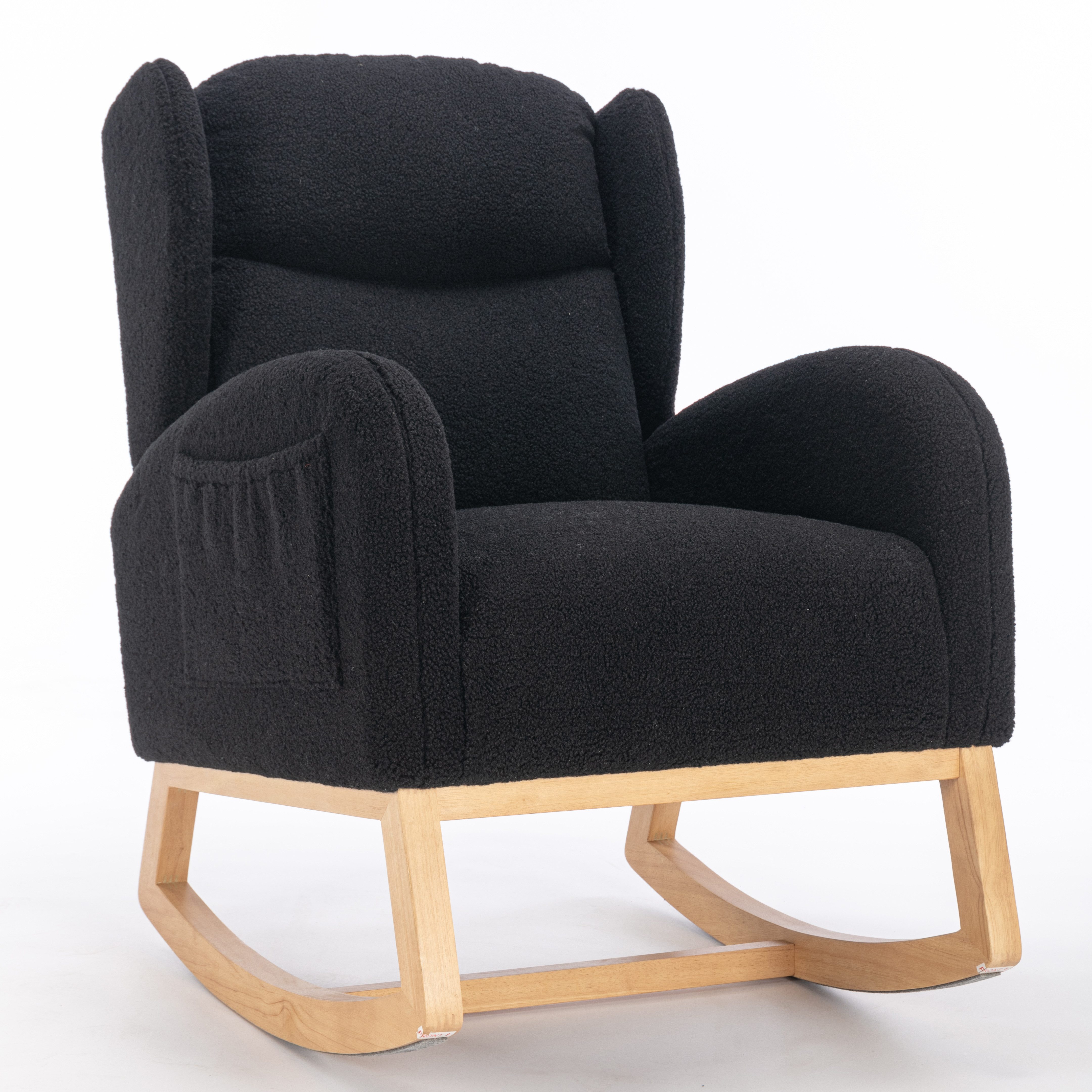 MODFU Stuhl Moderner Schaukelstuhl,mit Teddy-Stoffbezug (Modischer günstig online kaufen