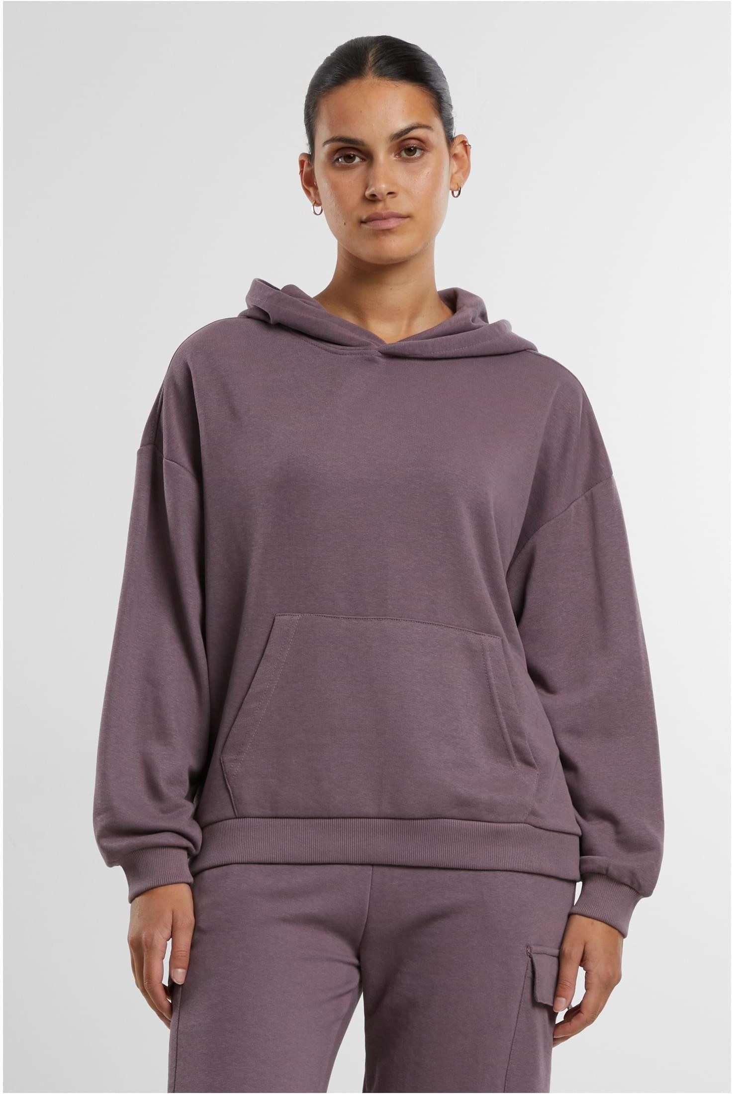 URBAN CLASSICS Kapuzenpullover Ladies Light Terry Oversized Hoodie Damen Kapuzenpullover