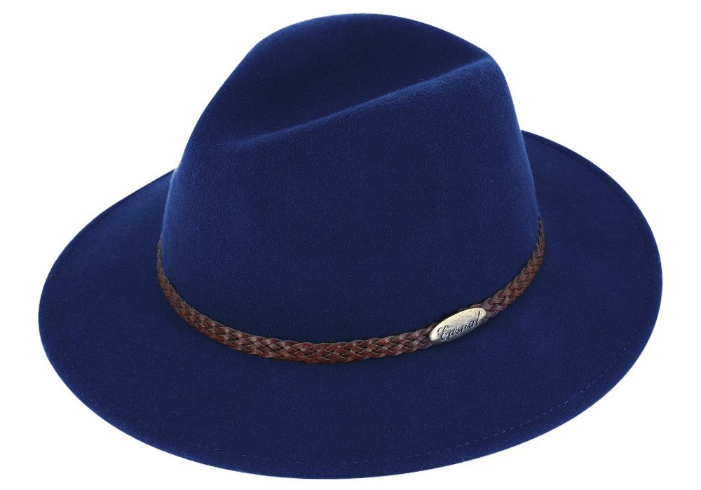 Fiebig Filzhut Statement Wollfilz-Hut mit geflochtenem Kunstleder-Band günstig online kaufen