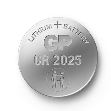 GP Batteries CR2025 GP Lithium Knopfzelle 3V, 5 Stück Batterie, (3 Volt V)