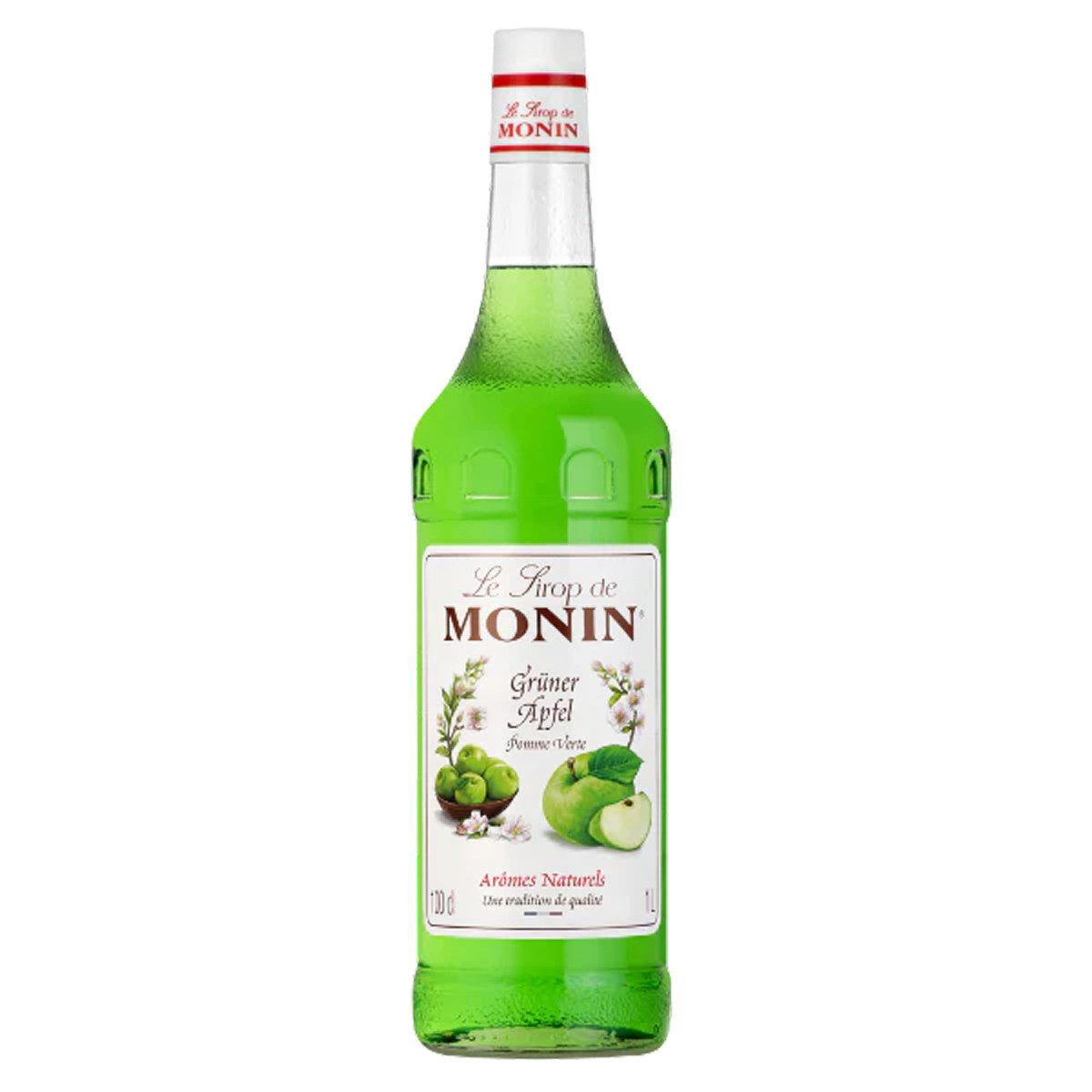 MONIN Getränke-Sirup, Monin Gruener Apfel Sirup natuerliches Aroma fuer Limonaden 1000 ml