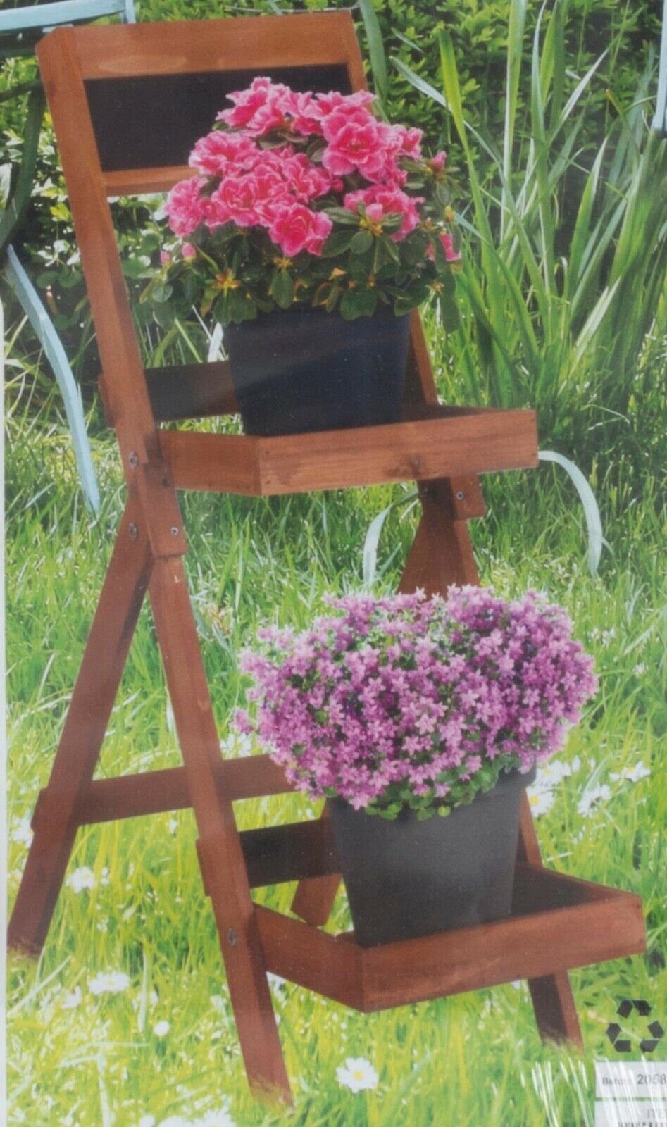 Ebenen, Pflanzentreppe Warenhandel König integrierter mit zwei Kreidetafel Blumentreppe mit