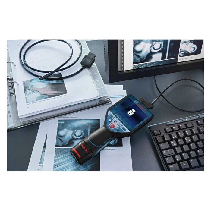 Bosch Professional GIC 120 Inspektionskamera (Für eine optimale räumliche Orientierung operiert die Funktion „Up is Up“™ mit Rotation und gleichzeitiger Ausrichtung des Bildes in einem großen Display) NF10706