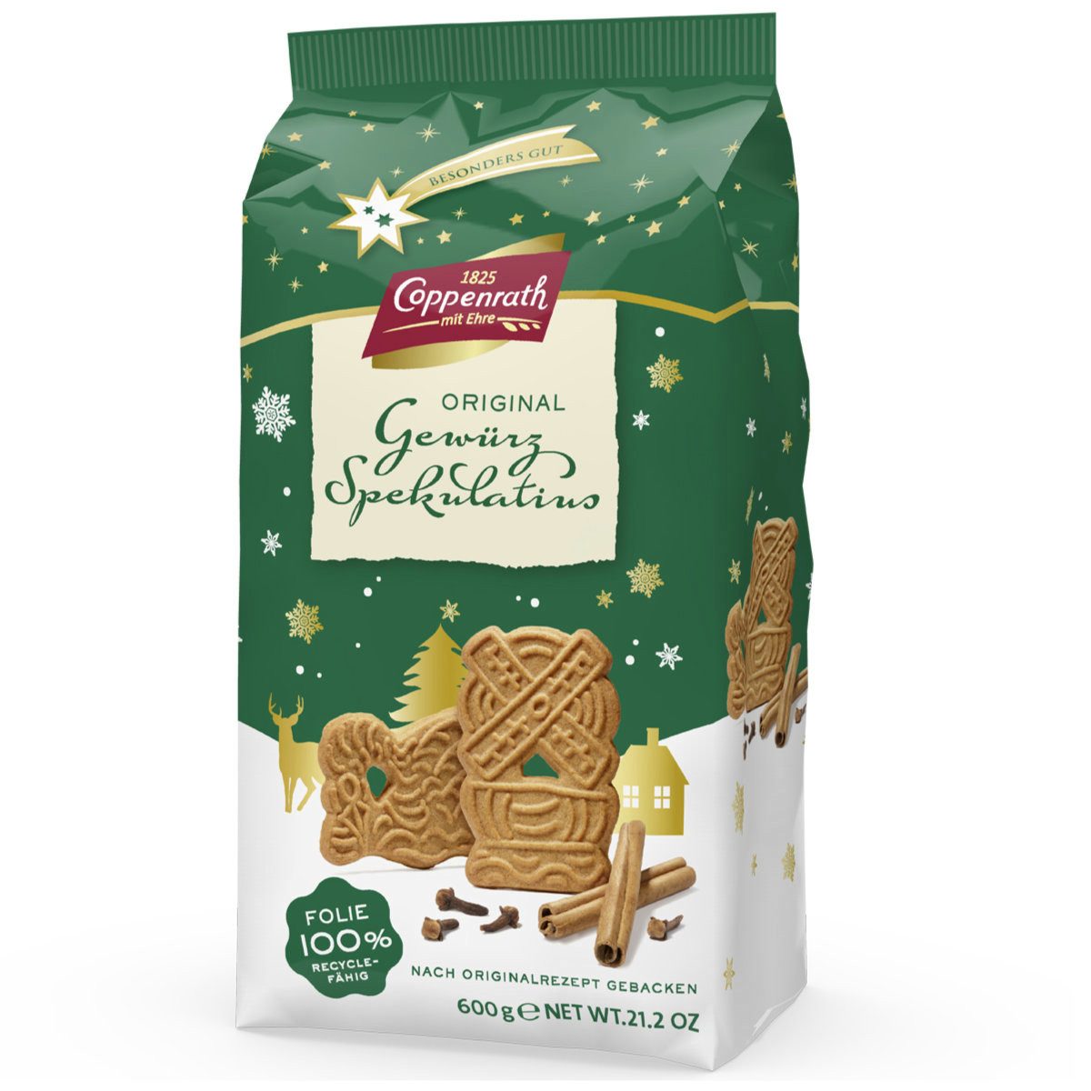 Coppenrath Kekse, Coppenrath Gewürz Spekulatius würzig klassischer Weihnachtsgenuss 600g