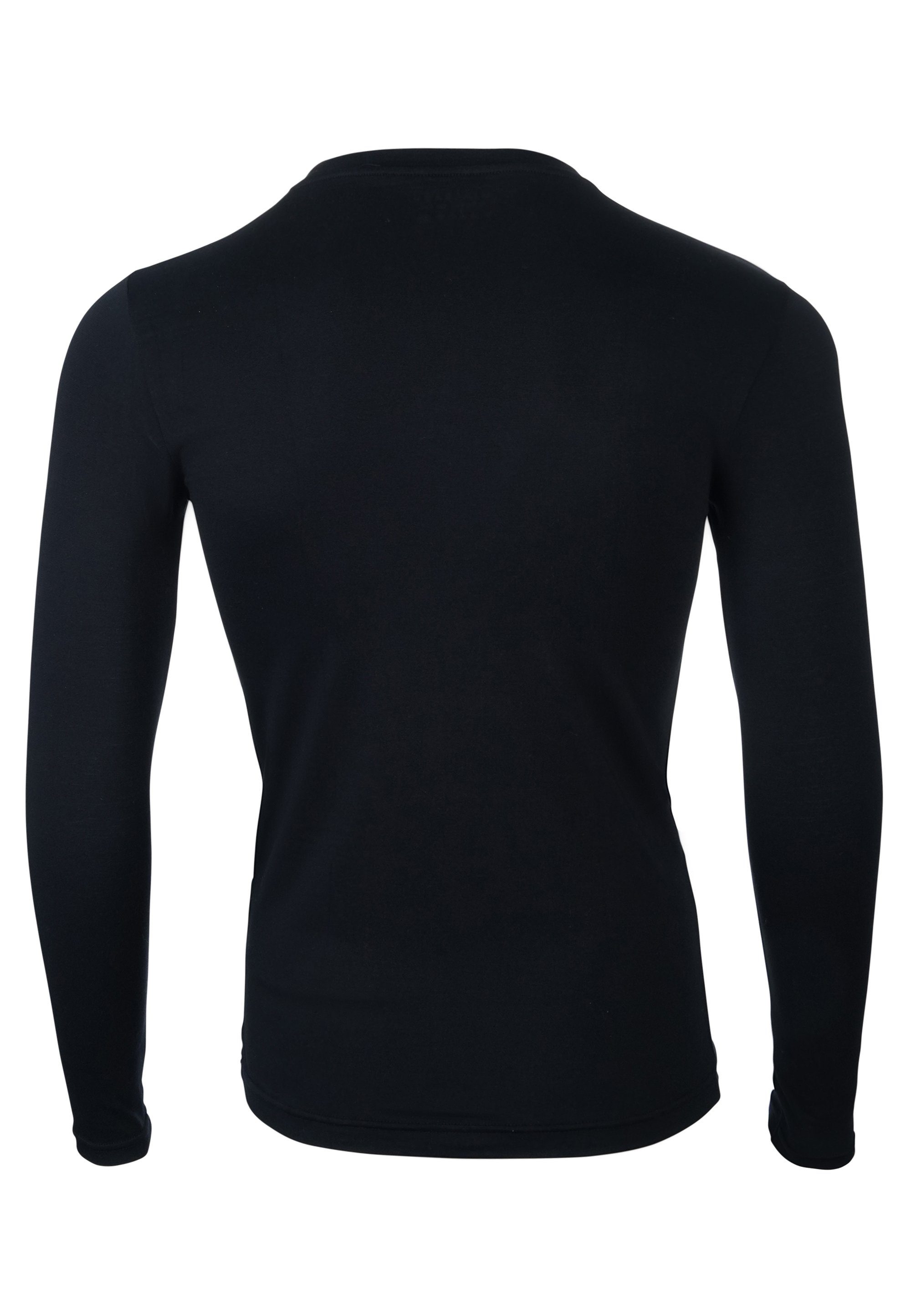 GIORDANO Funktionsshirt atmungsaktivem Material Warmer schwarz mit G