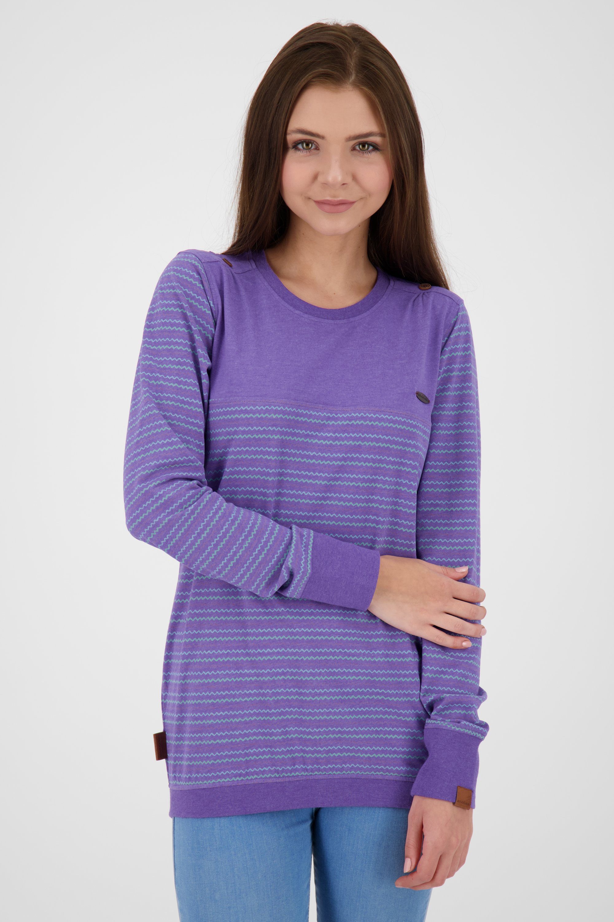 purple Damen & Alife Kickin LeonieAK Longsleeve Langarmshirt Langarmshirt