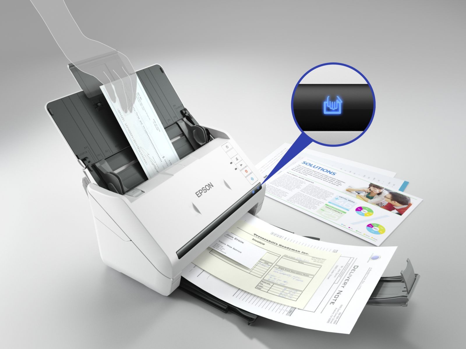 Epson WorkForce DS-770II - Dokumentenscanner - Duplex - 215.9 x 6096 mm - 60 Scanner