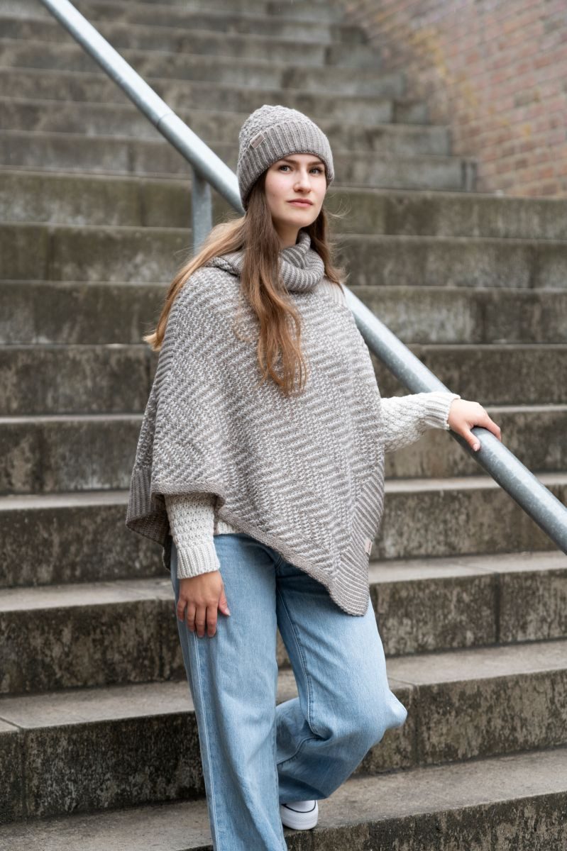 Knit Factory Strickmütze Haze Mütze Beige (1-St) Mütze Strickmütze Wollmütze unifarbend