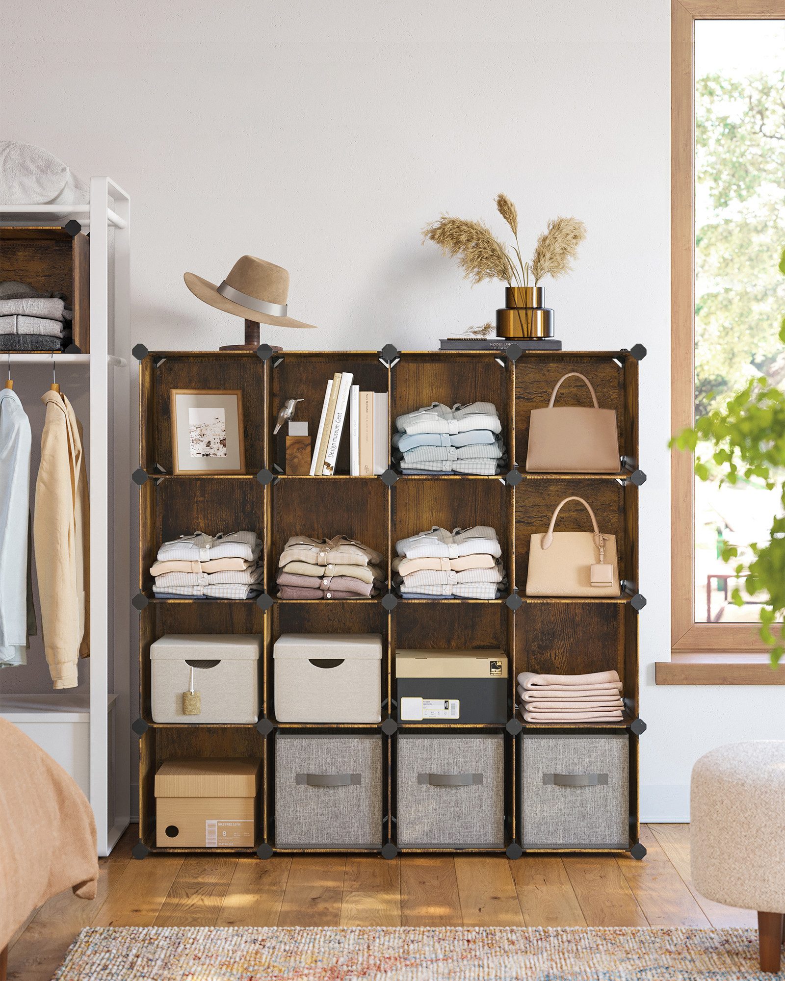 SONGMICS Stufenregal Schuhregal, Regalsystem, DIY Würfelregal günstig online kaufen