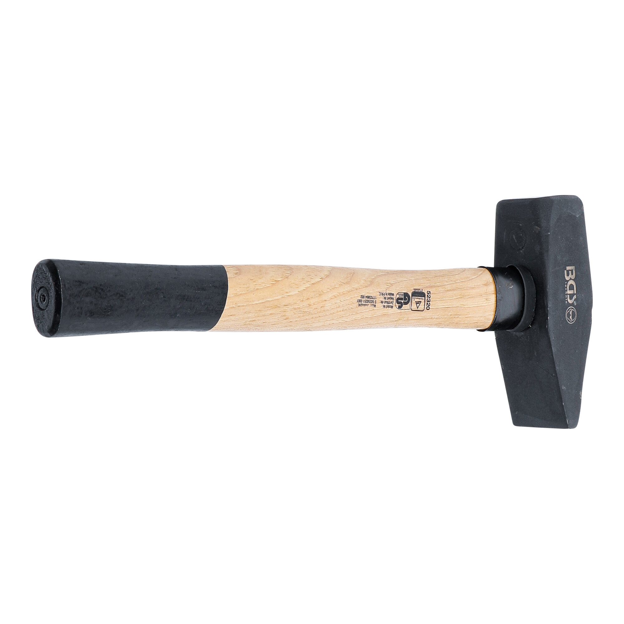 BGS technic Hammer BGS Schlosserhammer 52320, Hickory-Stiel, DIN 1041, 2000 g