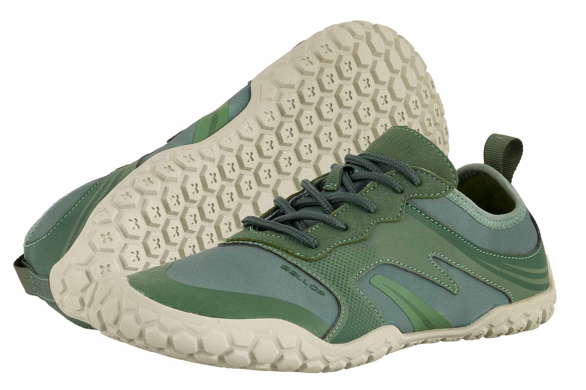 Ballop Sneaker Serengeti (breite Zehenbox) grün Barfußschuh