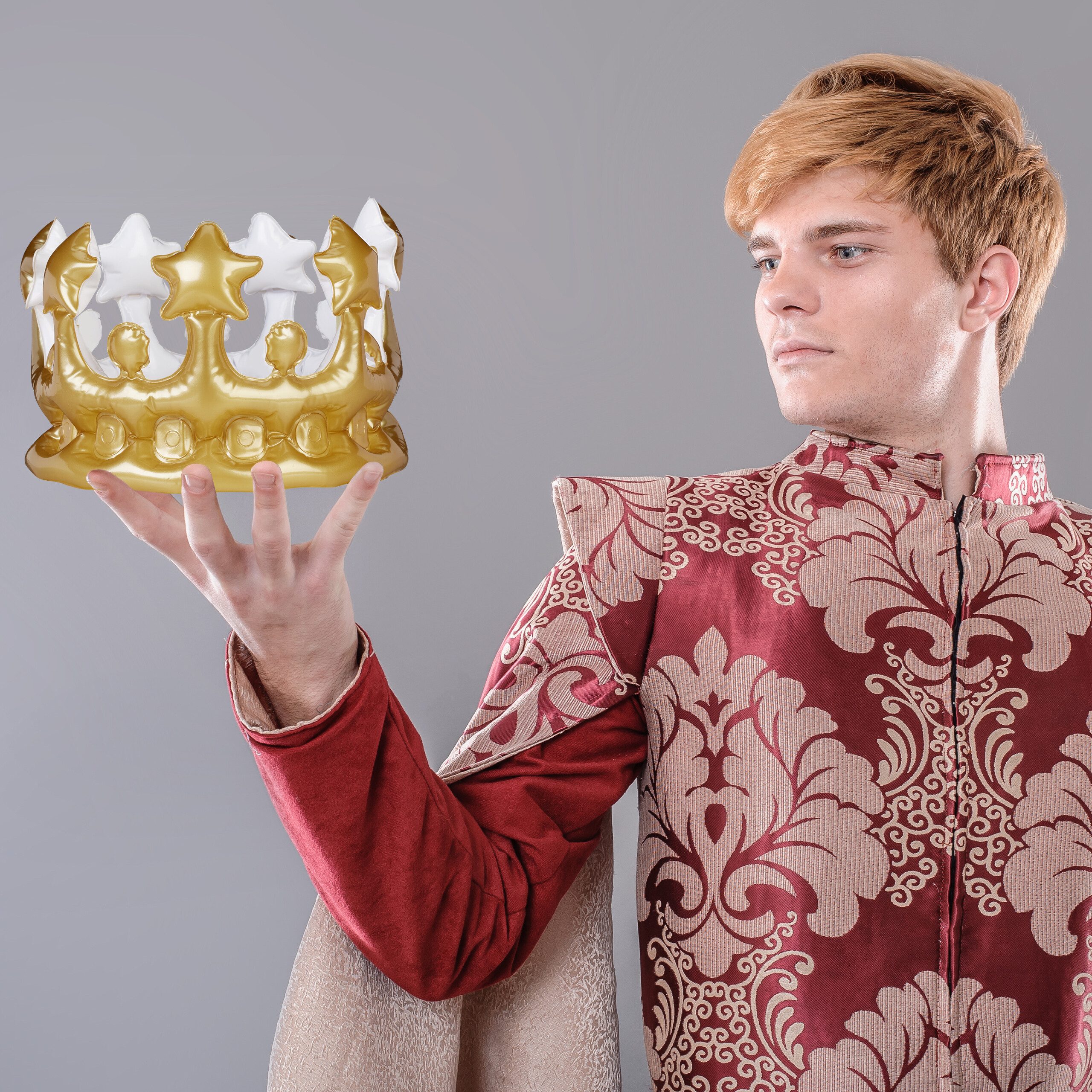 relaxdays Aufblasbares Partyzubehör Aufblasbare Krone im 5er Set