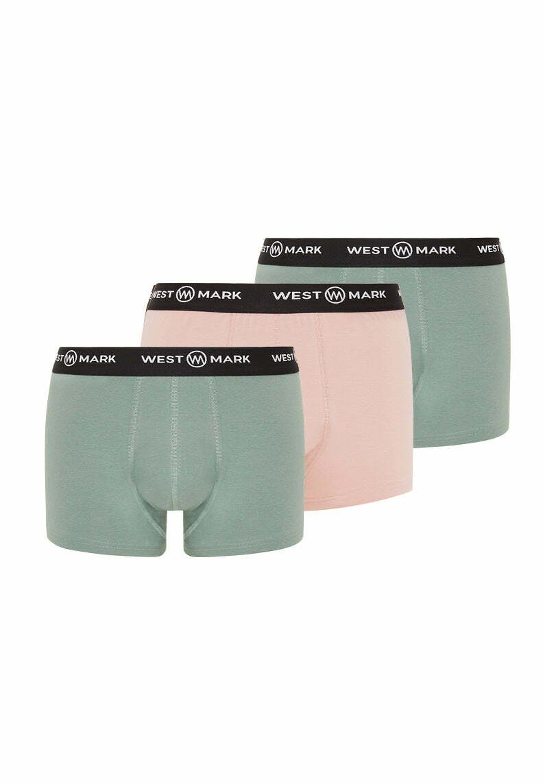 WESTMARK LONDON Boxershorts TRUNK 3-PACK (3-PACK Set, 3-St) Green, Salmon