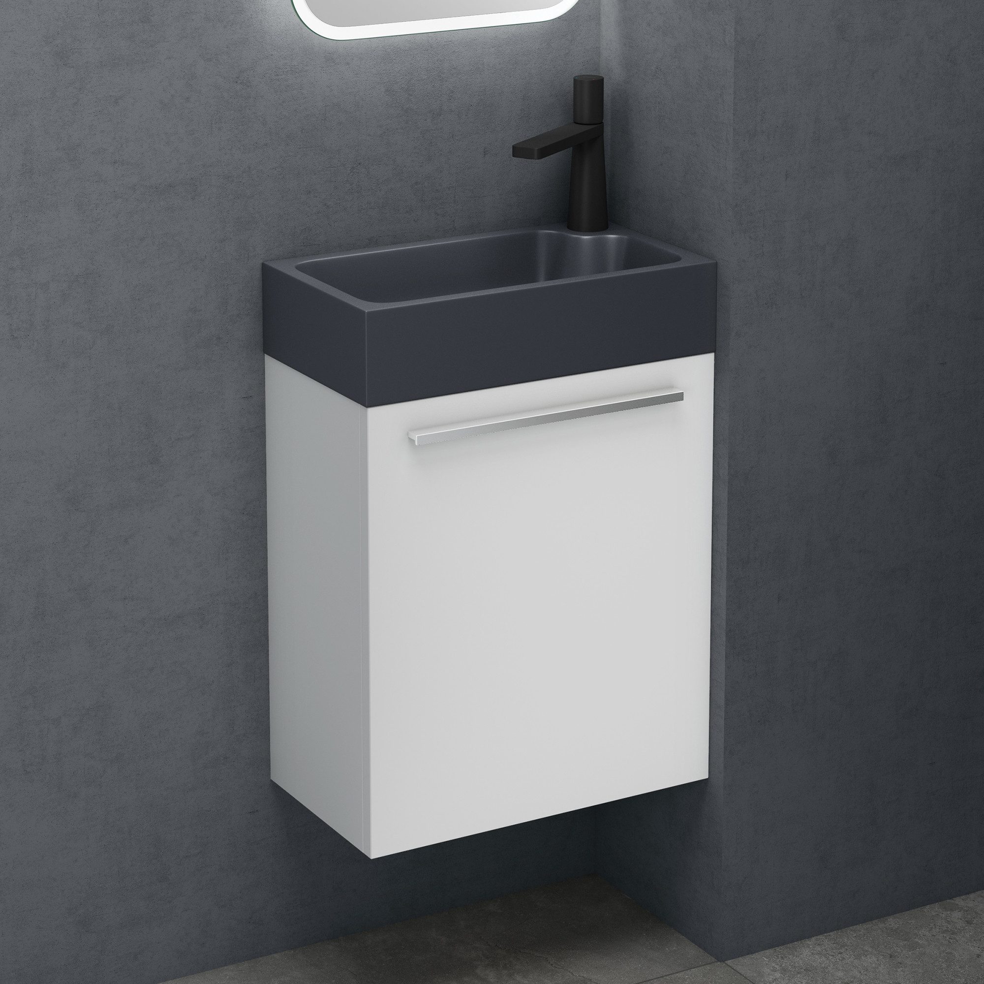doporro Badmöbel-Set Badezimmerschrank Badmöbel-Set Waschbeckenunterschrank günstig online kaufen