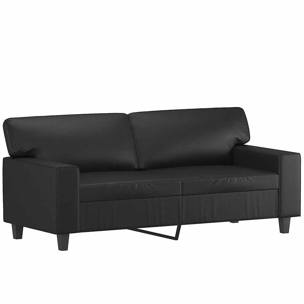 vidaXL Sofa 2-Sitzer-Sofa Schwarz 140 cm Kunstleder, 1 Teile