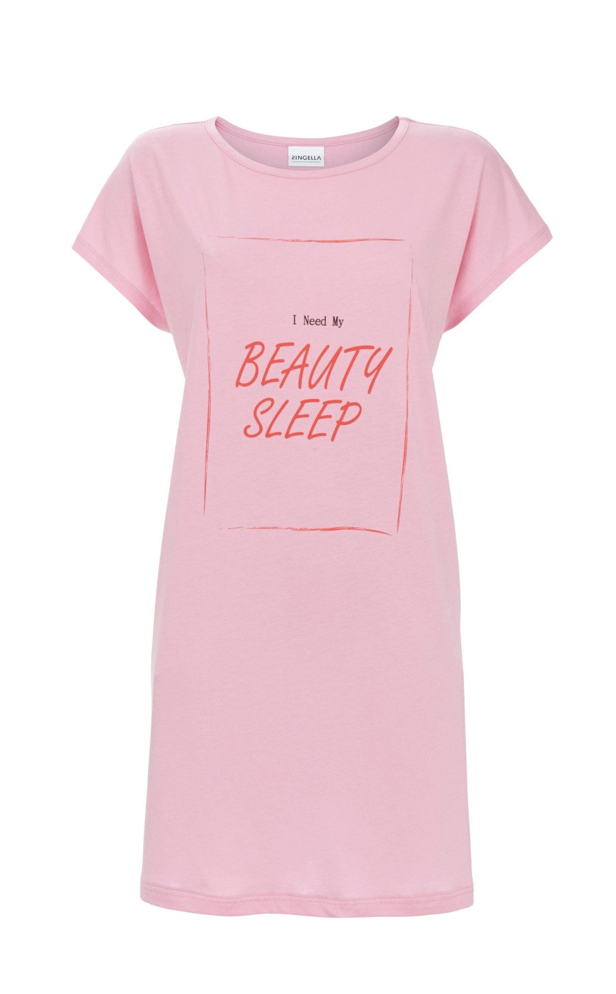 Ringella Nachthemd - Bigshirt Kurzarm mit überschnittener Schulter und Motivdruck 100% Baumwolle