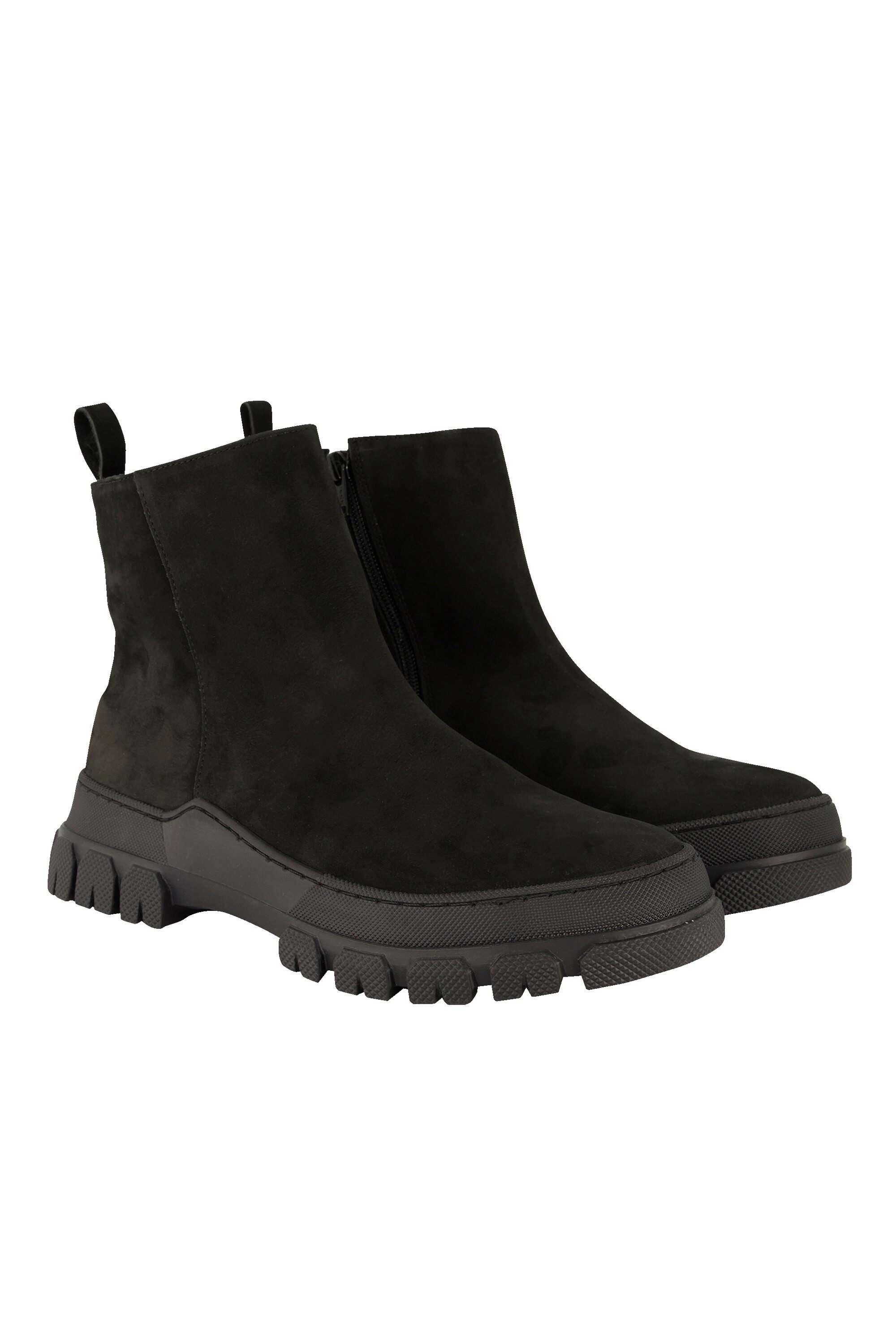 Ulla Popken Leder-Boots Chunky-Sohle Wechselfußbett Weite H Stiefel