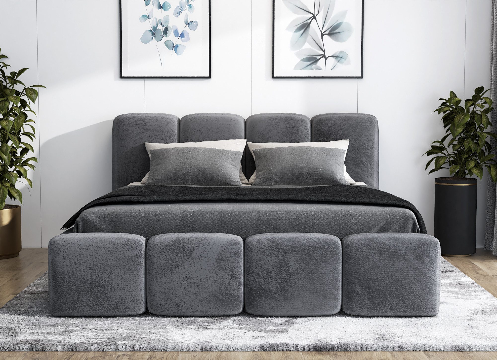 A&J MöbelLand GmbH Polsterbett DANA mit Matratze, Lattenrost und Bettkasten günstig online kaufen