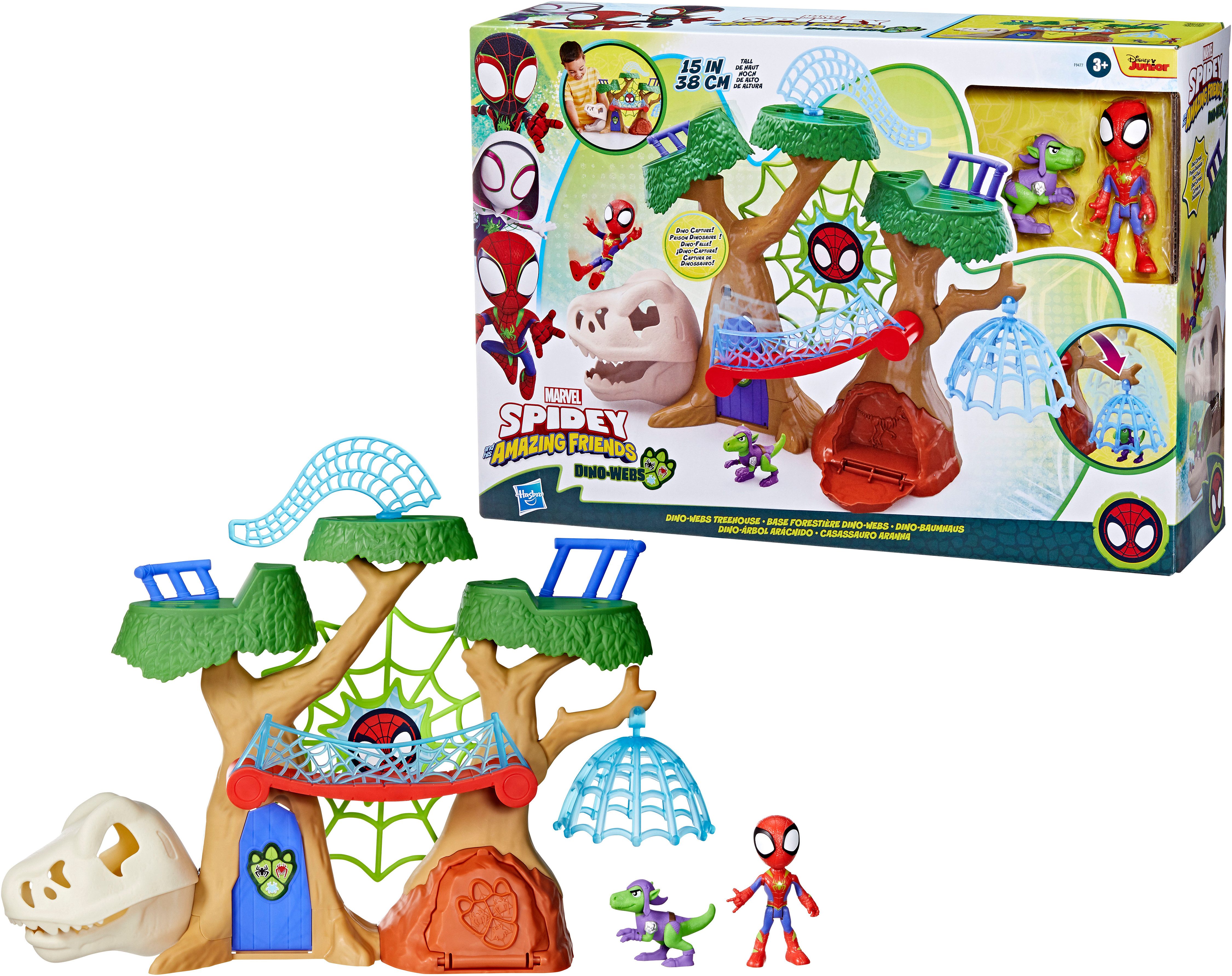 Hasbro Spielwelt Marvel Spidey und seine Super-Freunde Dino-Baumhaus, (Set), inklusive 2 Figuren